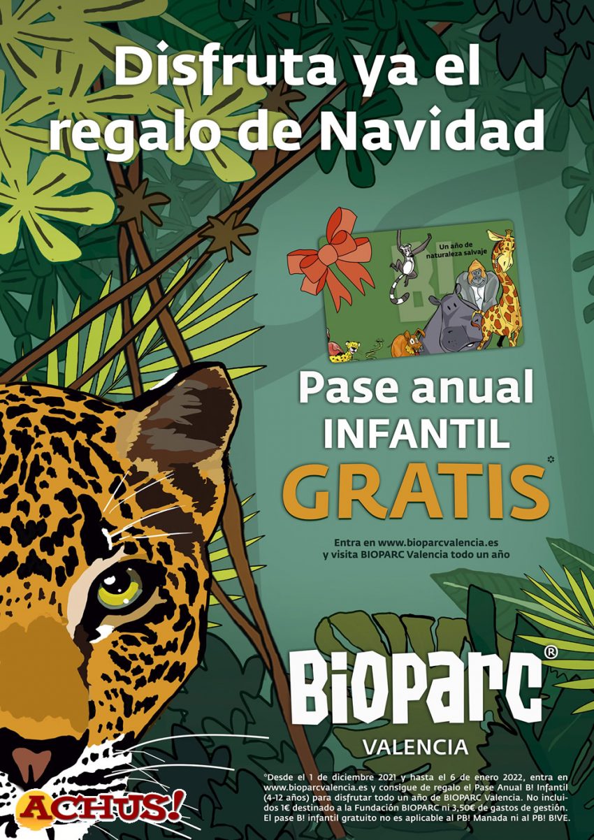 La Navidad llega a Bioparc Valencia con el primer regalo, el Pase B! anual infantil