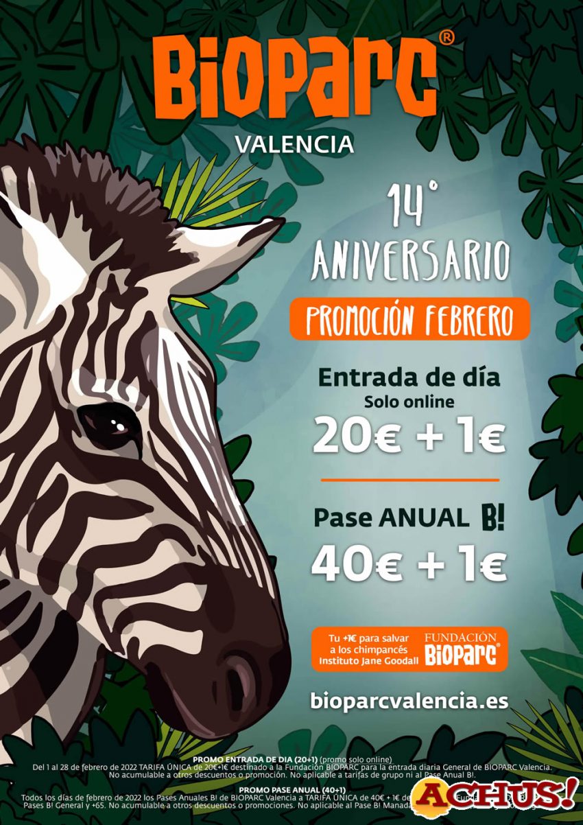 Bioparc Valencia celebra14 años  de “ocio con causa”